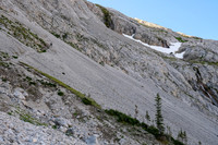 Two folks ahead of me heading for the headwall.