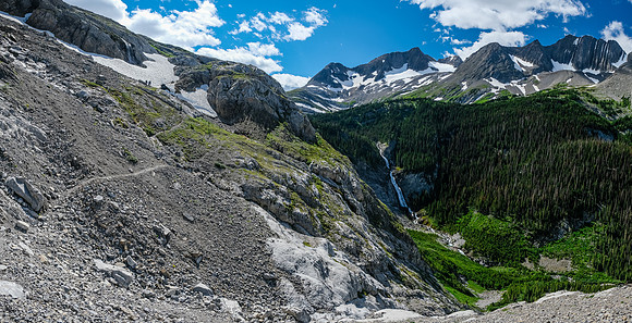 View back to the headwall and Fossil Falls.
