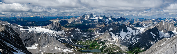 Views over Aster Lake, Warrior and Northover to the Royal Group. Lyautey at right.