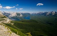 Looking north off the ridge towards Kananaskis Lakes.