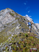 Accessing the NE ridge.