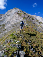 Accessing the NE ridge.