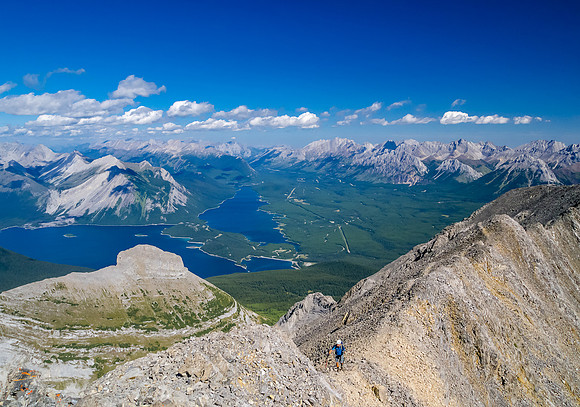 Harvey comes up to the summit of Mount Fox.