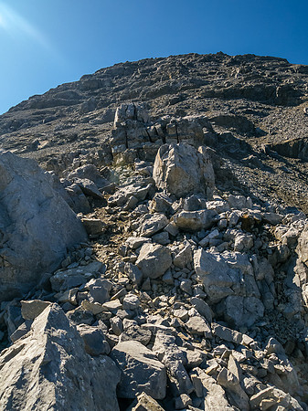 I thought the upper part to the summit was very loose but others find it easy so I think I was just tired at this point - looking back on descent.