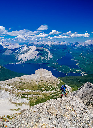 Harvey comes up to the summit of Mount Fox.