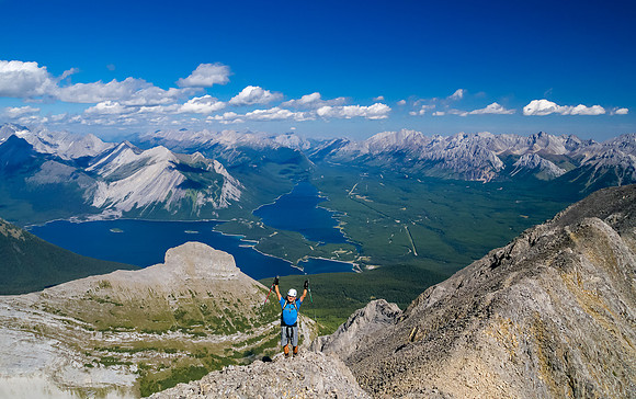 Harvey comes up to the summit of Mount Fox.