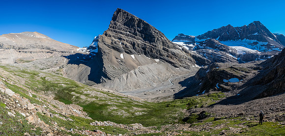 Exiting the high valley back to the lower one and our bivy.