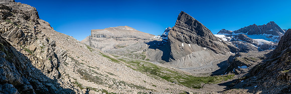 Exiting the high valley back to the lower one and our bivy.