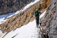 Just about to round the corner and pray for 5 minutes of safety before we're out of cornice exposure