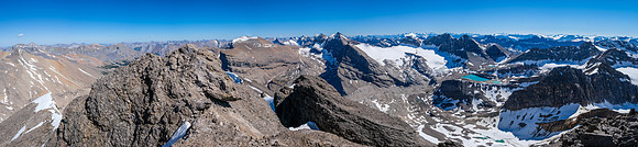 Harris, Willingdon, Clearwater and Kentigern to the right of the undercut summit of Augusta.