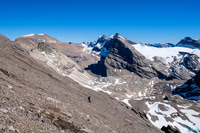 Descending to the col.