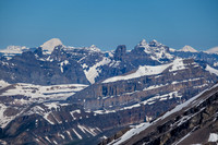 Bryce, Columbia and South Twin in front of the Whitegoat Peaks.