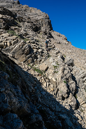 Exiting the high valley back to the lower one and our bivy.