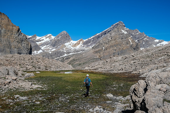 Exiting the karst valley to our bivy.