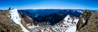 The stunning view east off the east summit to Martin Lake down the Clearwater River.