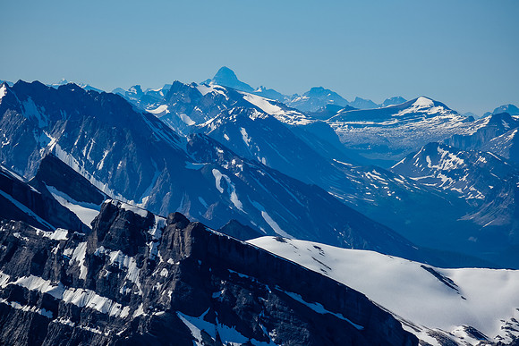 Mount Assiniboine over Storm Mountain.
