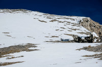 Snow on the upper slopes assisted both ascent and descent.