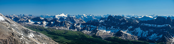 The Siffleur River valley with Mount Hector, Watermelon and Bobac.