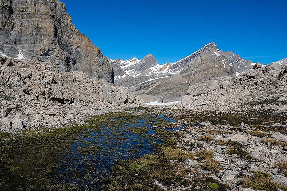 Exiting the karst valley to our bivy.