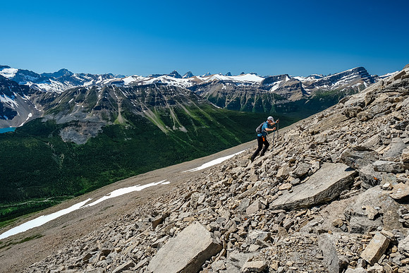 Easy scrambling up Kentigern's southwest slopes.
