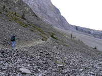 After Hidden Lake we started up more 'scrambly' terrain towards and through the headwall along Foch Creek.