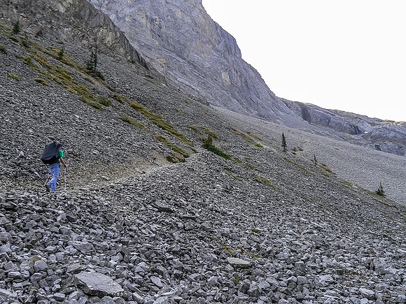 After Hidden Lake we started up more 'scrambly' terrain towards and through the headwall along Foch Creek.