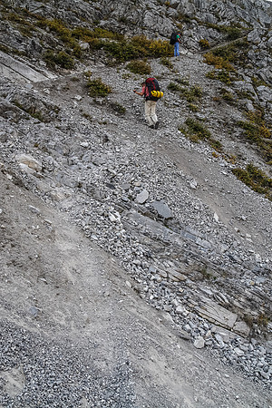 Do not under estimate the headwall. It's loose and exposed in places and much harder with snow.