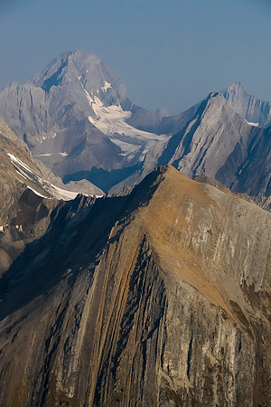 Looking over the Haig Icefield at Mount Sir Douglas.