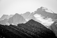 Mount Joffre looms over Marlborough. I would snowshoe up to both of these summits in late June of 2014.