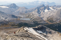 Jon descends the west ridge.