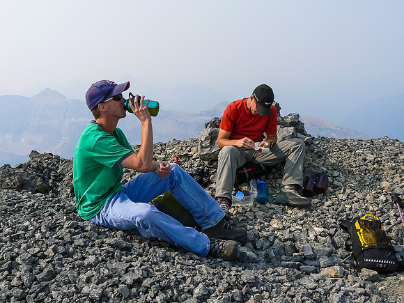 On our second summit of the day!