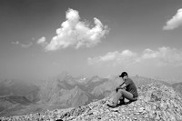 Vern enjoying the easy summit of Mount Worthington.