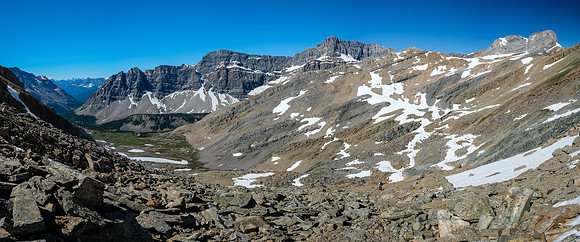 Phil ascends the west side of Quartzite Col.