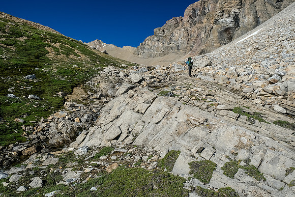 Backpacking into the bowl between Kentigern and Clearwater.