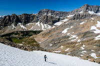 Phil ascends the west side of Quartzite Col.