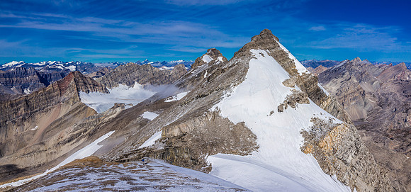 Looking back at Crown Peak with Willingdon visible to its left.