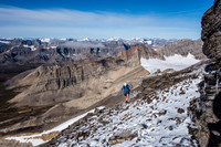 Traversing from the col up Crown Peak.