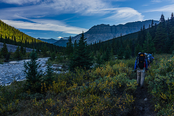 Hiking on the main trail along Mosquito Creek - the end of another great adventure!