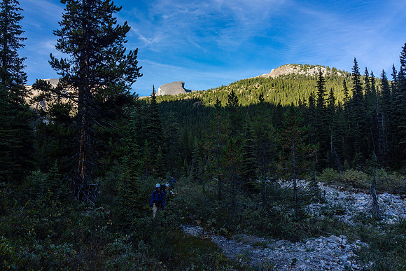 Back along Mosquito Creek with Ramp Peak in the background.