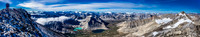 Approaching Crown Peak with Devon Lakes and Willingdon taking the foreground.