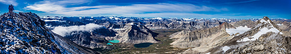 Approaching Crown Peak with Devon Lakes and Willingdon taking the foreground.