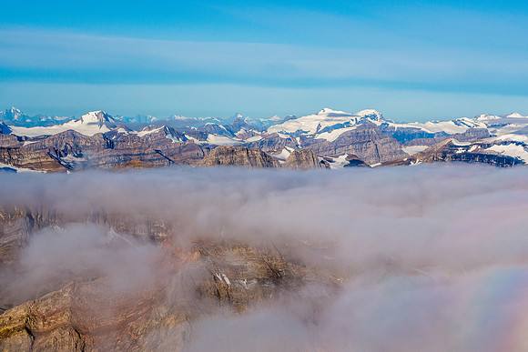 Mummery Icefield peaks.