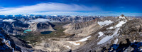 Looking over the Siffleur River Valley and Devon Lakes. Upland Lake is the darker one under Devon.