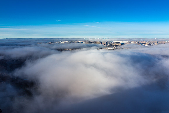 Clouds over the Siffleur River Valley.