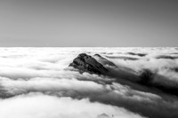 Crown Peak and South Willingdon above the clouds.