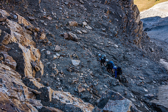 The Quartzite Col is an ugly, ugly place compared to the beauty all around it.