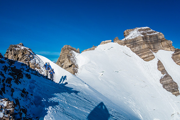 A surprising view of Willingdon's summit from the south ridge.
