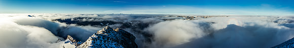 Amazing summit views to the east, south and west. Crown and Tower just peaking out on the left.
