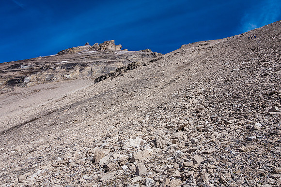 Descending to the bivy.