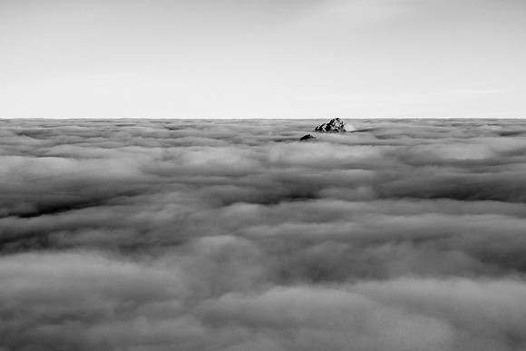 I love this shot of Recondite, considering that we were in clouds on her summit two weeks previous.